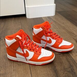 Nike Dunk High Syracuse Orange and White Sneakers for women